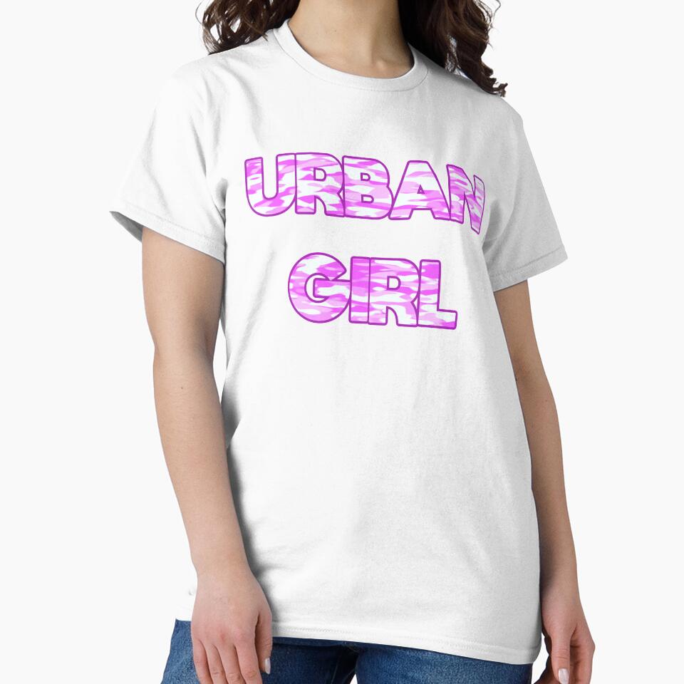 URBAN GIRL (PINK CAMOUFLAGE) by cr6zym1nd - Adult & Kids T-Shirts, Sweatshirts & Hoodies apparel design preview 2