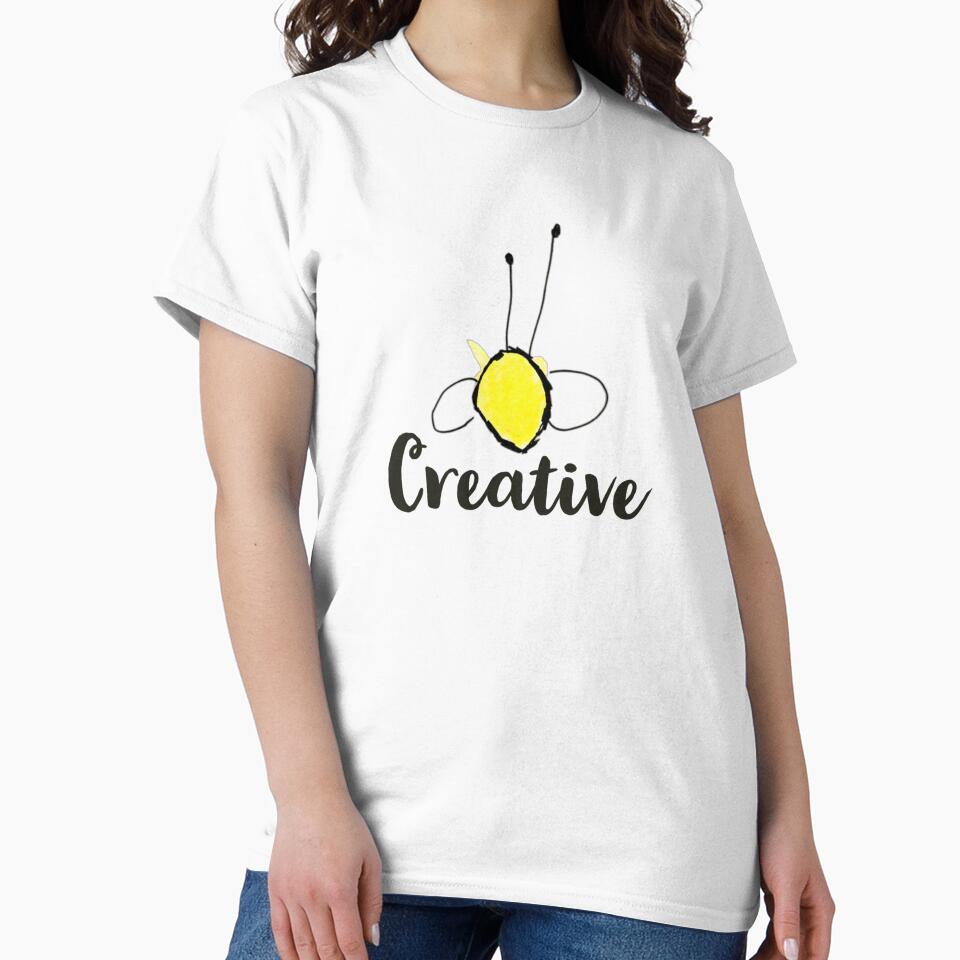 Bee Creative by No Kings Supply Co - Adult & Kids T-Shirts, Sweatshirts & Hoodies apparel design preview 2