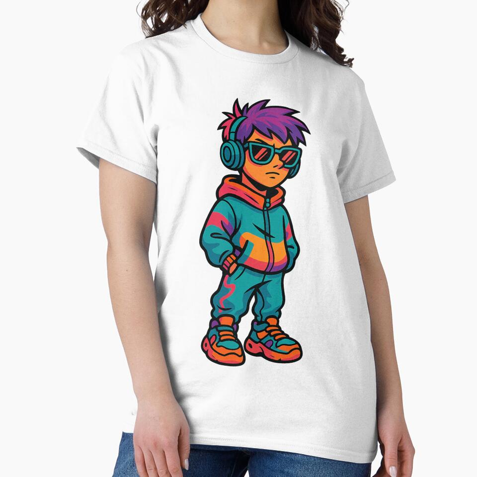Neon Street Kid by Art_Shop - Adult & Kids T-Shirts, Sweatshirts & Hoodies apparel design preview 2