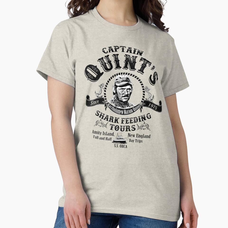 Quints Shark Feeding Tours by Alema Art - Adult & Kids T-Shirts, Sweatshirts & Hoodies apparel design preview 2