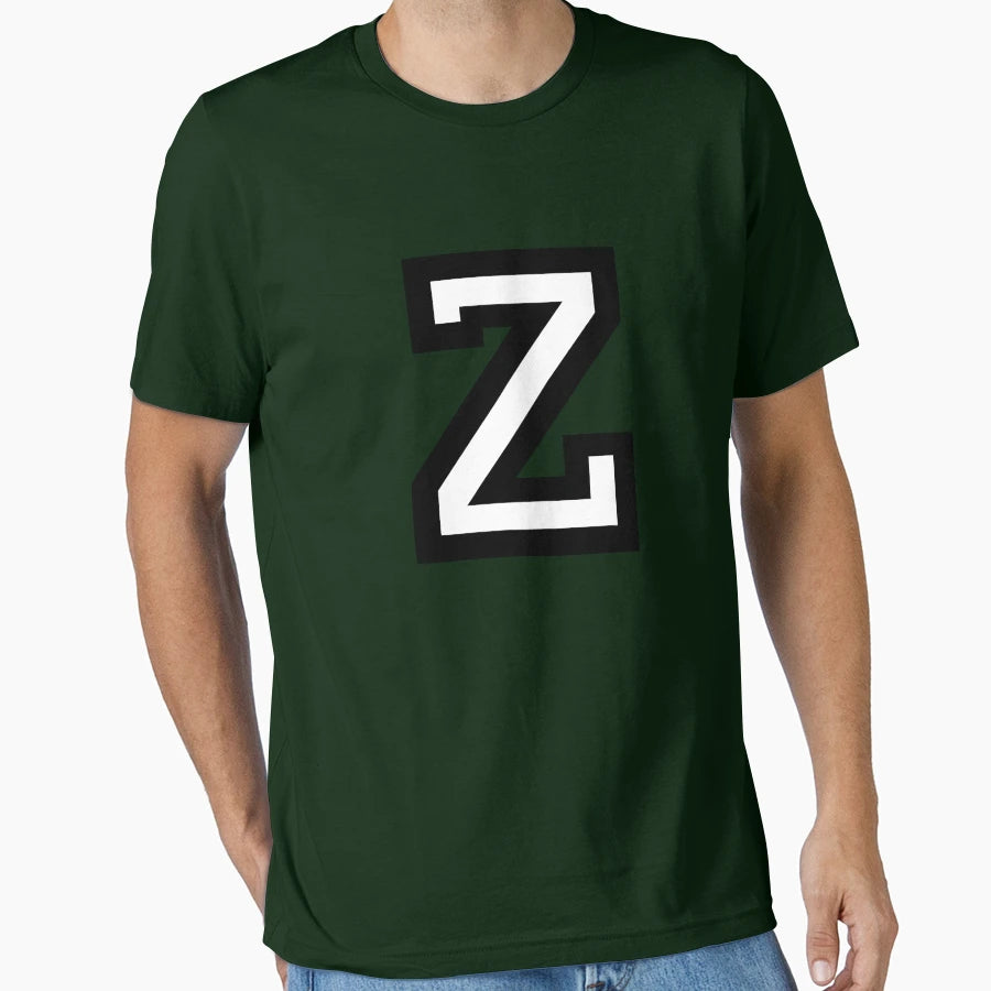 Letter Z Two Color T-Shirt - Casual Everyday Wear Men Women - T-Shirt, Sweatshirt, Hoodie
