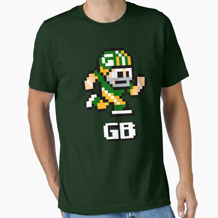 Green Bay Packers Tecmo Super Bowl T-Shirt - Minimalist Print for Adults - T-Shirt, Sweatshirt, Hoodie