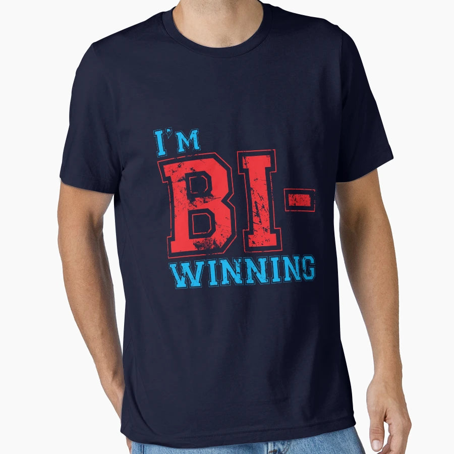 Bi Winning Red Blue T-Shirt - Graphic Print for Adults - T-Shirt, Sweatshirt, Hoodie