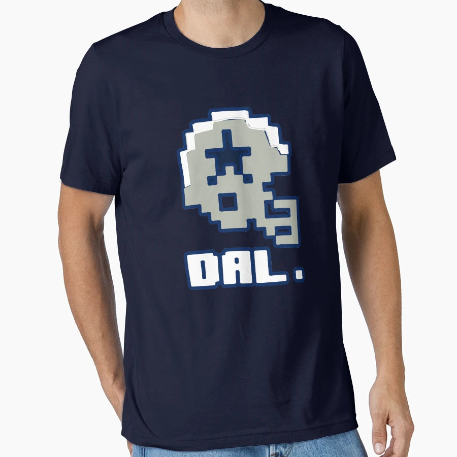 Dallas Tecmo Bowl Football Video T-Shirt - Fun Novelty Design for Adults - T-Shirt, Sweatshirt, Hoodie