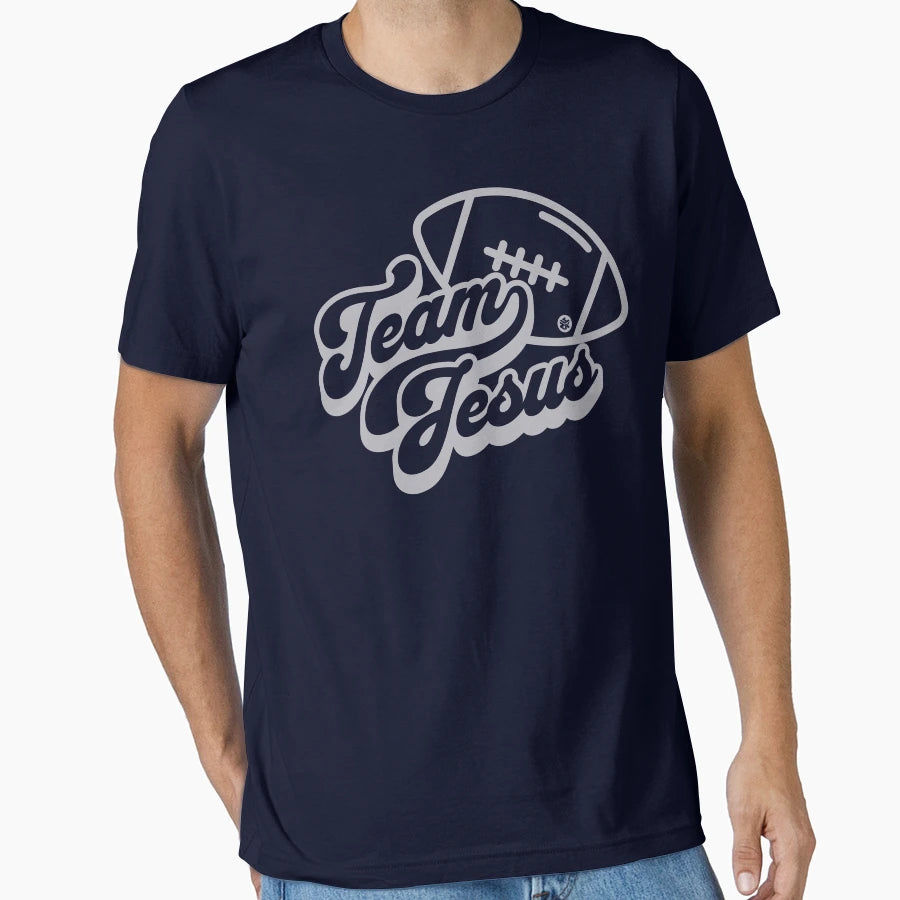 Team Jesus Football T-Shirt - Fun Novelty Design for Adults - T-Shirt, Sweatshirt, Hoodie