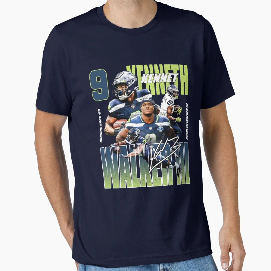 Kenneth Walker Iii Seattle Football T-Shirt - Casual Everyday Wear Unisex - T-Shirt, Sweatshirt, Hoodie