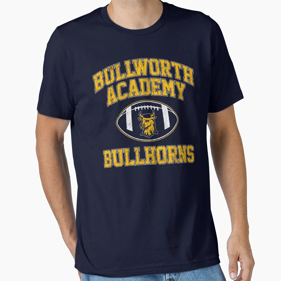 Bullworth Academy Bullhorns Football T-Shirt - Minimalist Print for Adults - T-Shirt, Sweatshirt, Hoodie