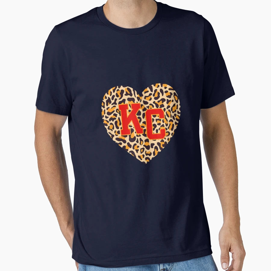 I Love Kansas City Heart Kc Football T-Shirt - Custom Art Print Men Women - T-Shirt, Sweatshirt, Hoodie