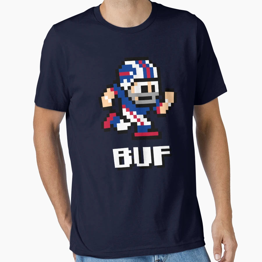 Buffalo Bills Tecmo Super Bowl T-Shirt - Custom Art Print Men Women - T-Shirt, Sweatshirt, Hoodie