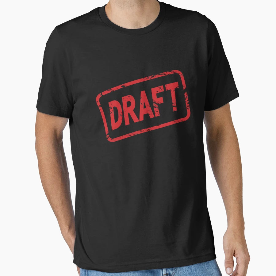 Draft Stamp T-Shirt - Aesthetic Graphic for Adults - T-Shirt, Sweatshirt, Hoodie