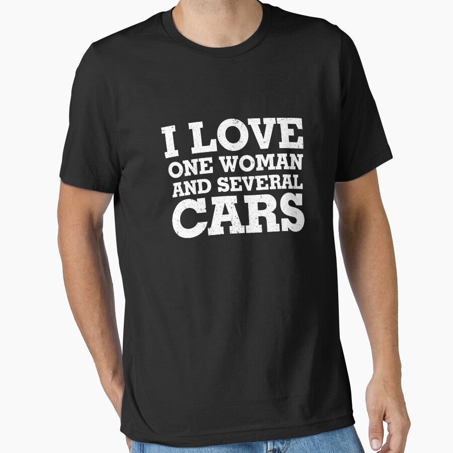 I Love One Woman And Several Cars Car by - Adult & Kids T-Shirts, Sweatshirts & Hoodies apparel design preview 1