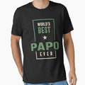 Mens Worlds Best Papo Ever Grandpa T-Shirt - Minimalist Print for Adults - T-Shirt, Sweatshirt, Hoodie