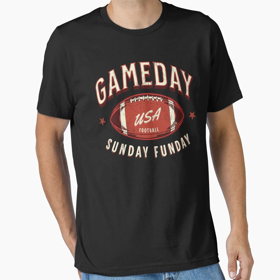 Sunday Funday Football T-Shirt - Trendy Graphic Unisex - T-Shirt, Sweatshirt, Hoodie