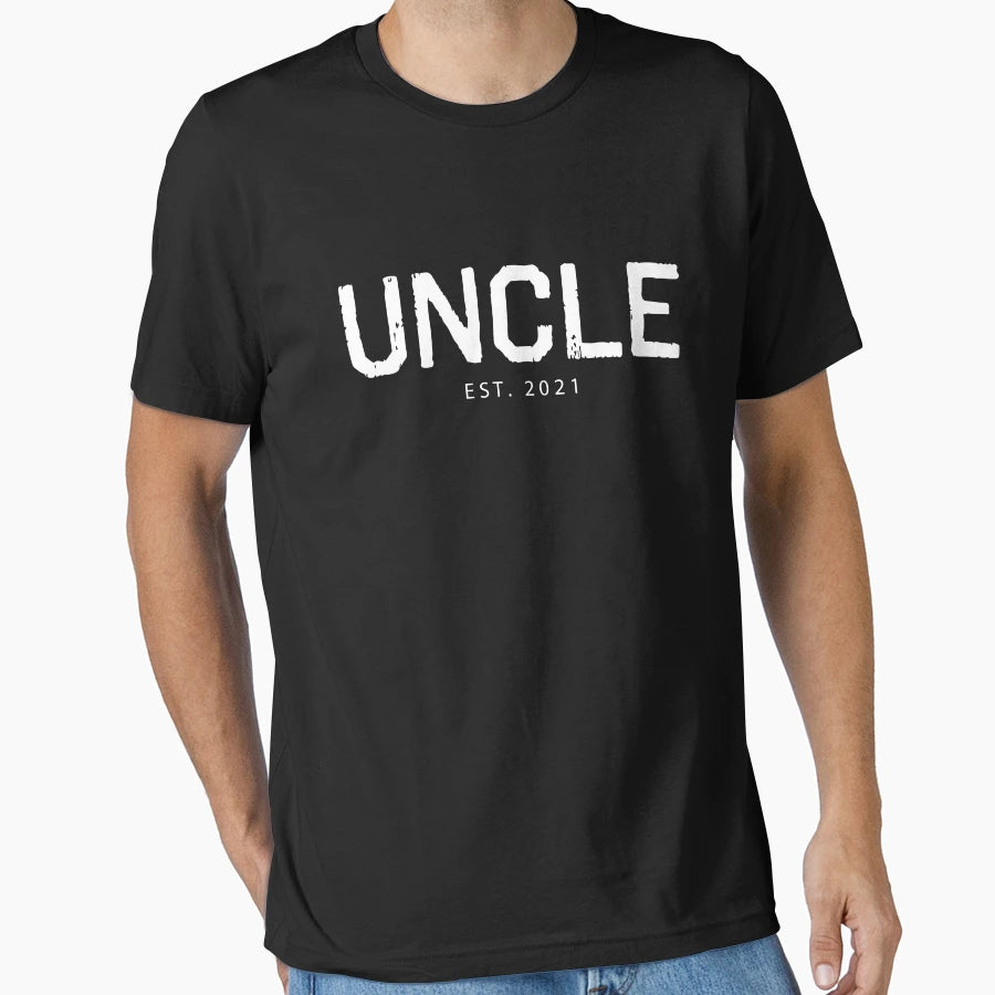 Uncle Uncle Est 2021 T-Shirt - Minimalist Print Unisex - T-Shirt, Sweatshirt, Hoodie