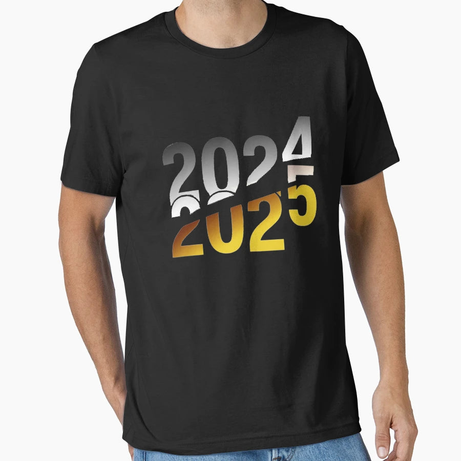 Happy New Year 2025 T-Shirt - Fun Novelty Design Men Women - T-Shirt, Sweatshirt, Hoodie