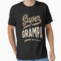 Mens Super Grampa Father Grandpa Gift T-Shirt - Custom Art Print Men Women - T-Shirt, Sweatshirt, Hoodie