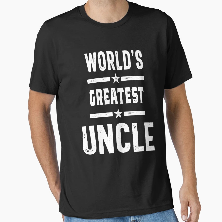 Worlds Greatest Uncle Funny Grandpa T-Shirt - Minimalist Print Men Women - T-Shirt, Sweatshirt, Hoodie