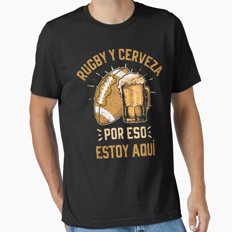 Rugby Y Cerveza Funny Rugby Rugby T-Shirt - Unique Graphic Men Women - T-Shirt, Sweatshirt, Hoodie