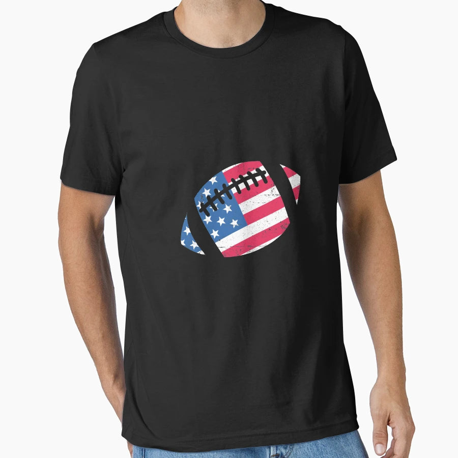 American Football 4Th July Usa Flag T-Shirt - Fun Novelty Design Unisex - T-Shirt, Sweatshirt, Hoodie