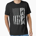 Papa Usa American Flag Fathers Day Gift T-Shirt - Streetwear Style Unisex - T-Shirt, Sweatshirt, Hoodie