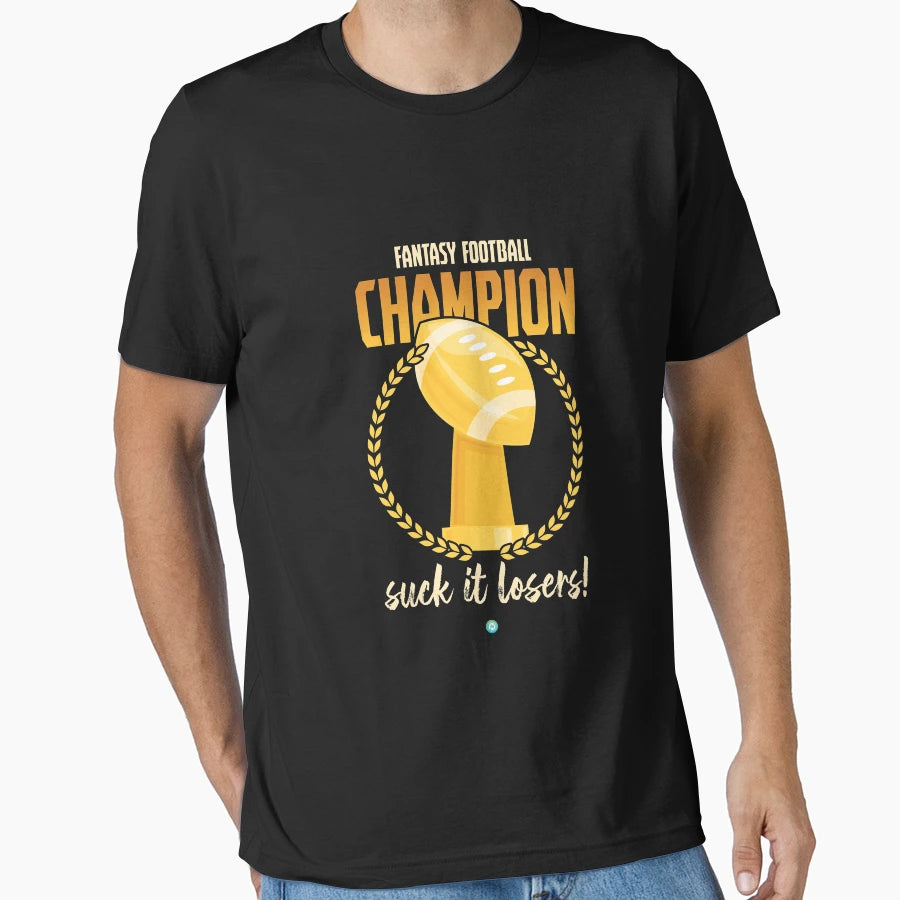 Fantasy Football Champion Trophy Gift T-Shirt - Custom Art Print Men Women - T-Shirt, Sweatshirt, Hoodie