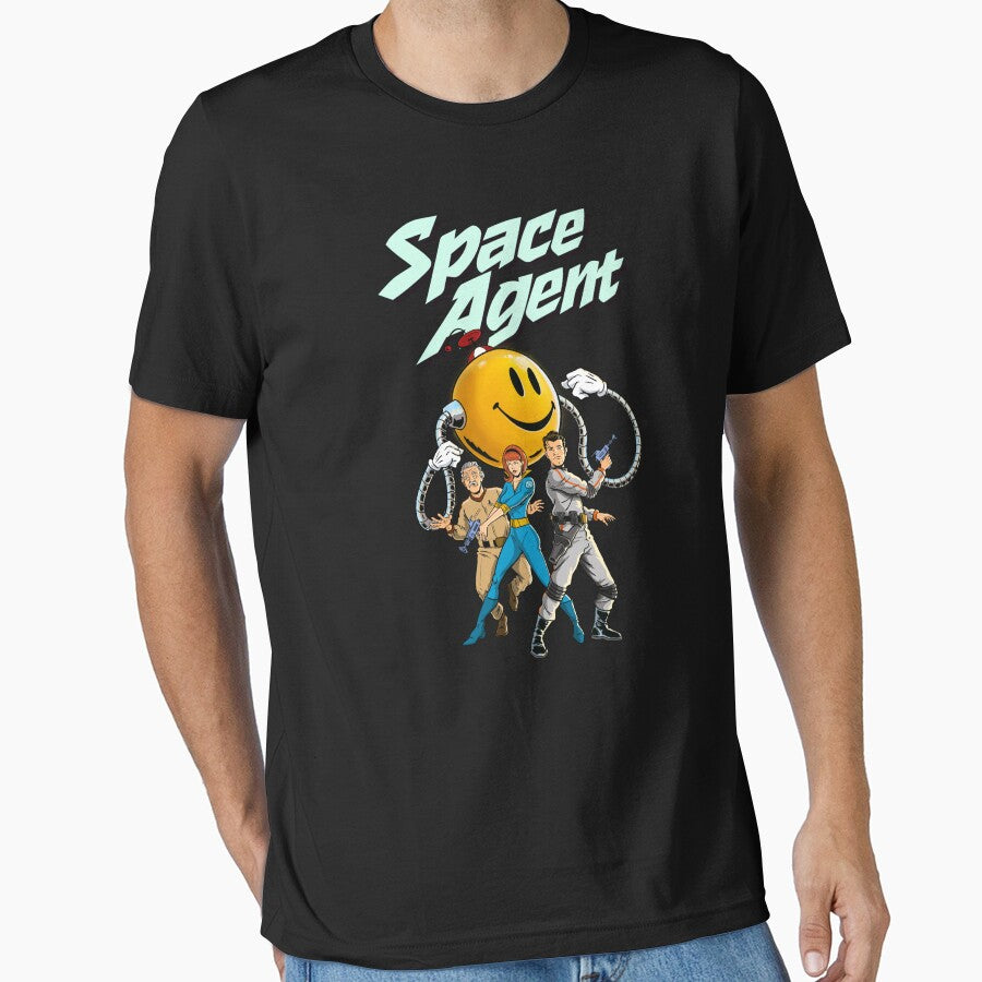 Space Agent Heroes Posed for Action by JonesComics - Adult & Kids T-Shirts, Sweatshirts & Hoodies apparel design preview 1