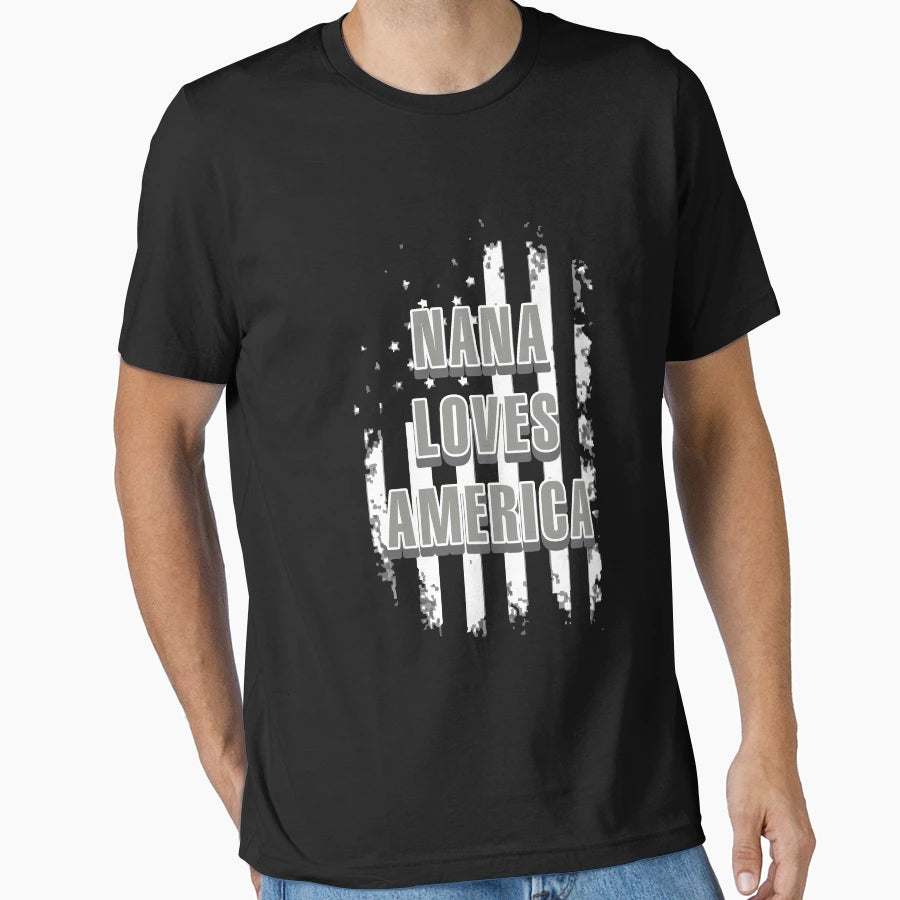 Nana Loves America T-Shirt - Trendy Graphic Men Women - T-Shirt, Sweatshirt, Hoodie
