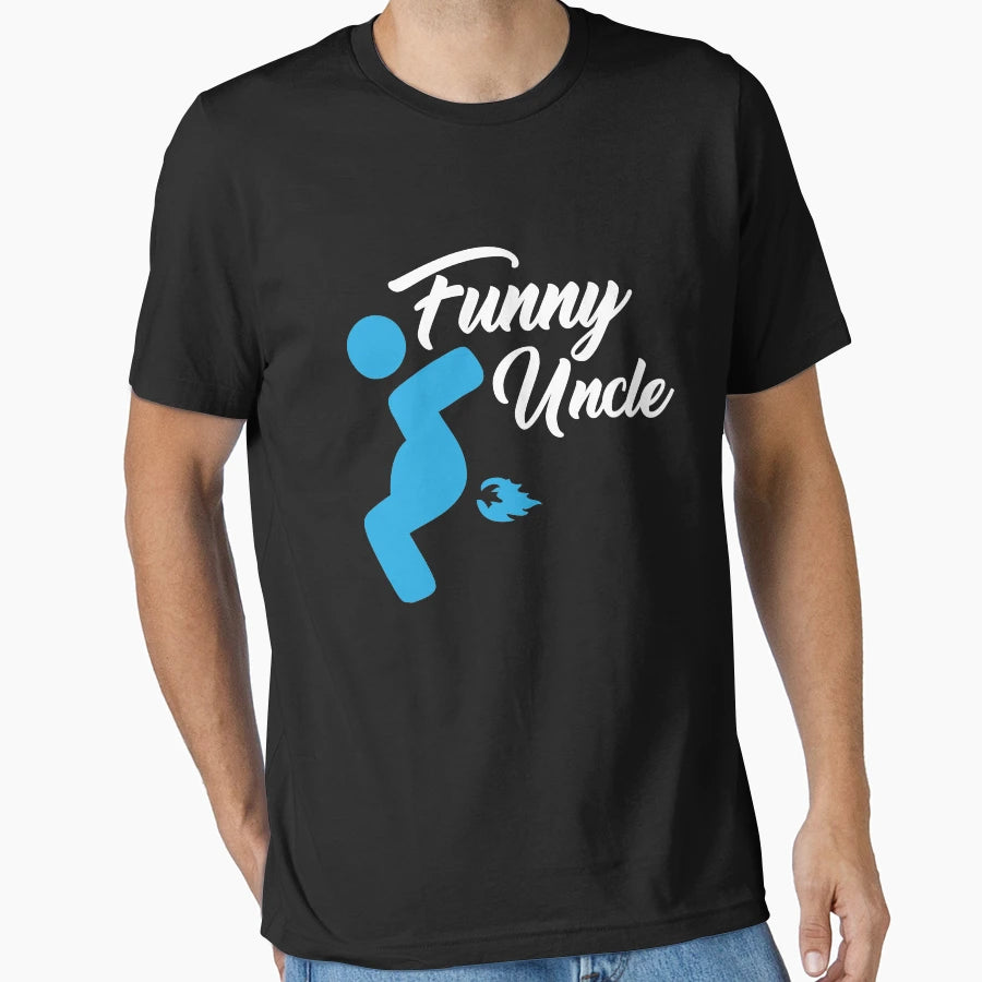 Funny Uncle Flaming Farter T-Shirt - Casual Everyday Wear for Adults - T-Shirt, Sweatshirt, Hoodie