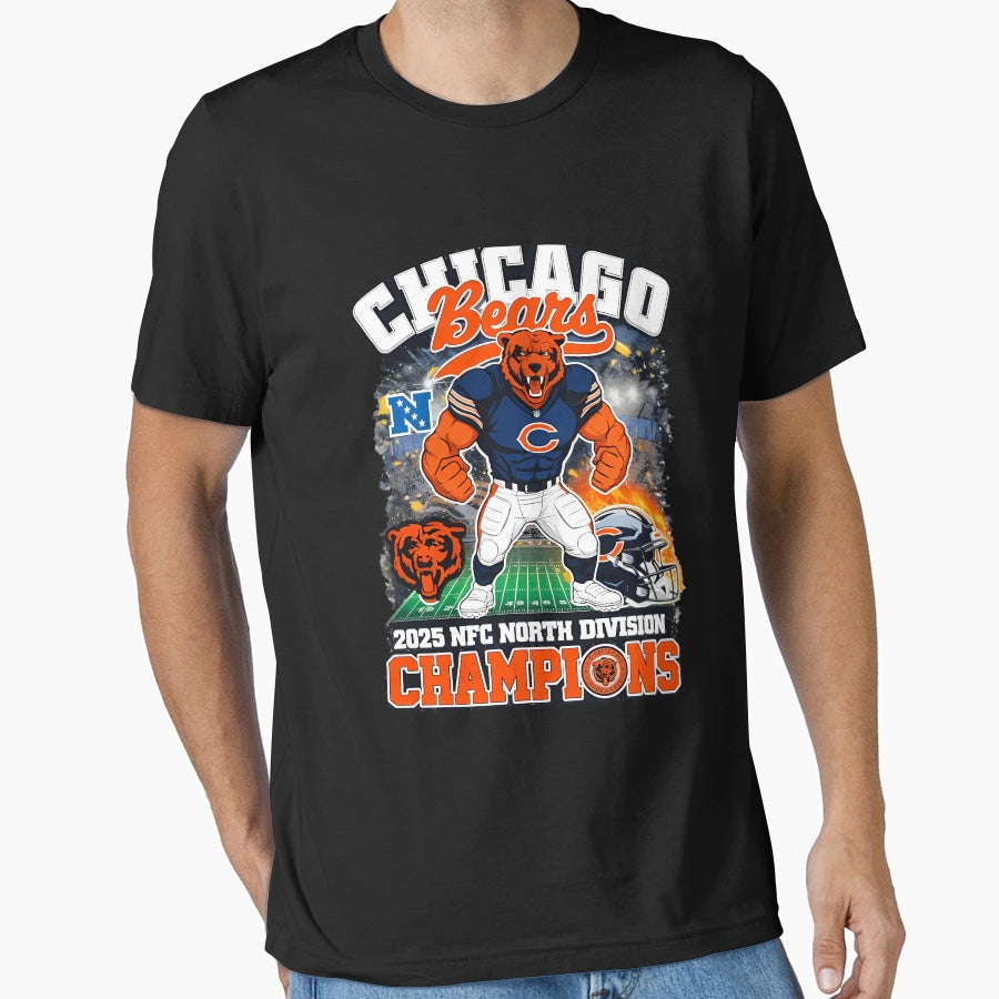 Chicago Bears 2025 Nfc North T-Shirt - Casual Everyday Wear Men Women - T-Shirt, Sweatshirt, Hoodie