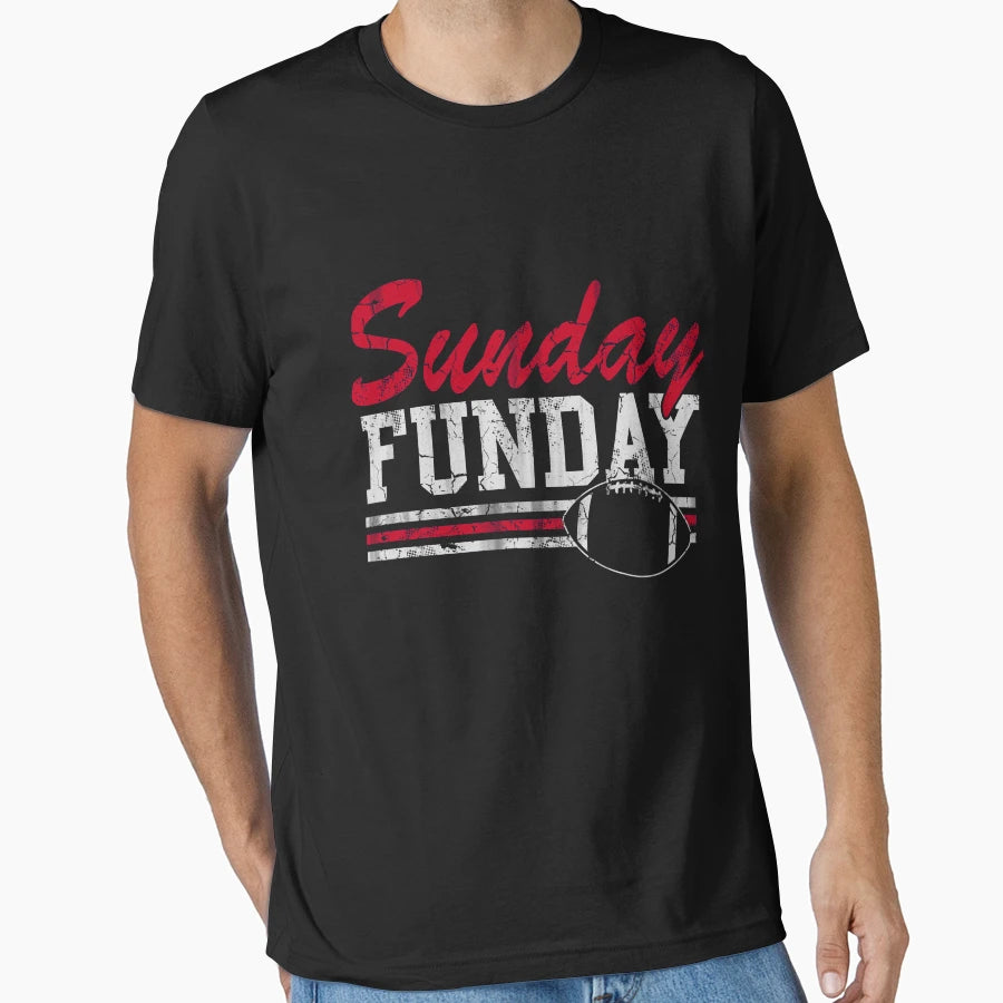 Sunday Funday Football T-Shirt - Minimalist Print Unisex - T-Shirt, Sweatshirt, Hoodie