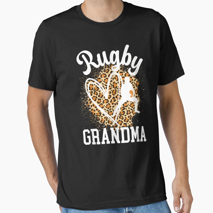 Rugby Grandma Heart Grandma Rugby Player T-Shirt - Novelty Apparel Unisex - T-Shirt, Sweatshirt, Hoodie