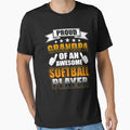 Grandpa Proud Grandpa Awesome Softball T-Shirt - Unique Graphic for Adults - T-Shirt, Sweatshirt, Hoodie