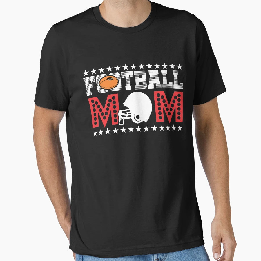 Football Mom Sports Gift T-Shirt - Minimalist Print Men Women - T-Shirt, Sweatshirt, Hoodie