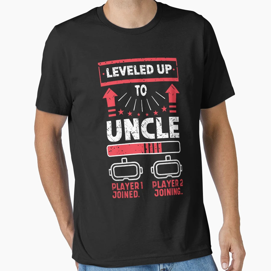 Level Up To Uncle Player 2 Loading T-Shirt - Fun Novelty Design for Adults - T-Shirt, Sweatshirt, Hoodie