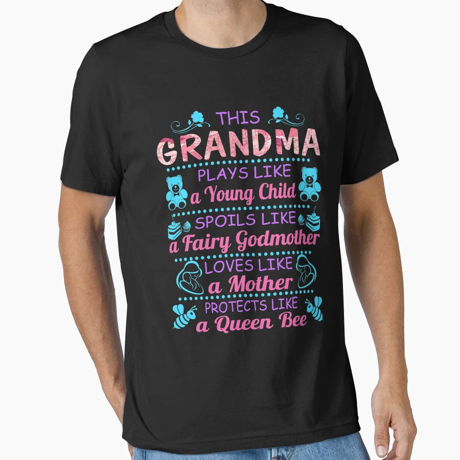 This Grandma Plays Like Young Child T-Shirt - Aesthetic Graphic for Adults - T-Shirt, Sweatshirt, Hoodie