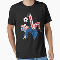 Soccer Uncle Sam 4Th July American T-Shirt - Minimalist Print Men Women - T-Shirt, Sweatshirt, Hoodie