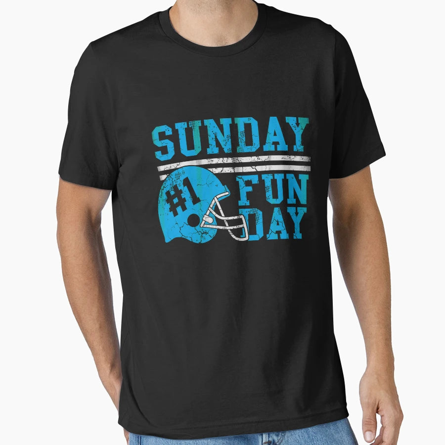 Sunday Funday Football Helmet T-Shirt - Trendy Graphic Unisex - T-Shirt, Sweatshirt, Hoodie