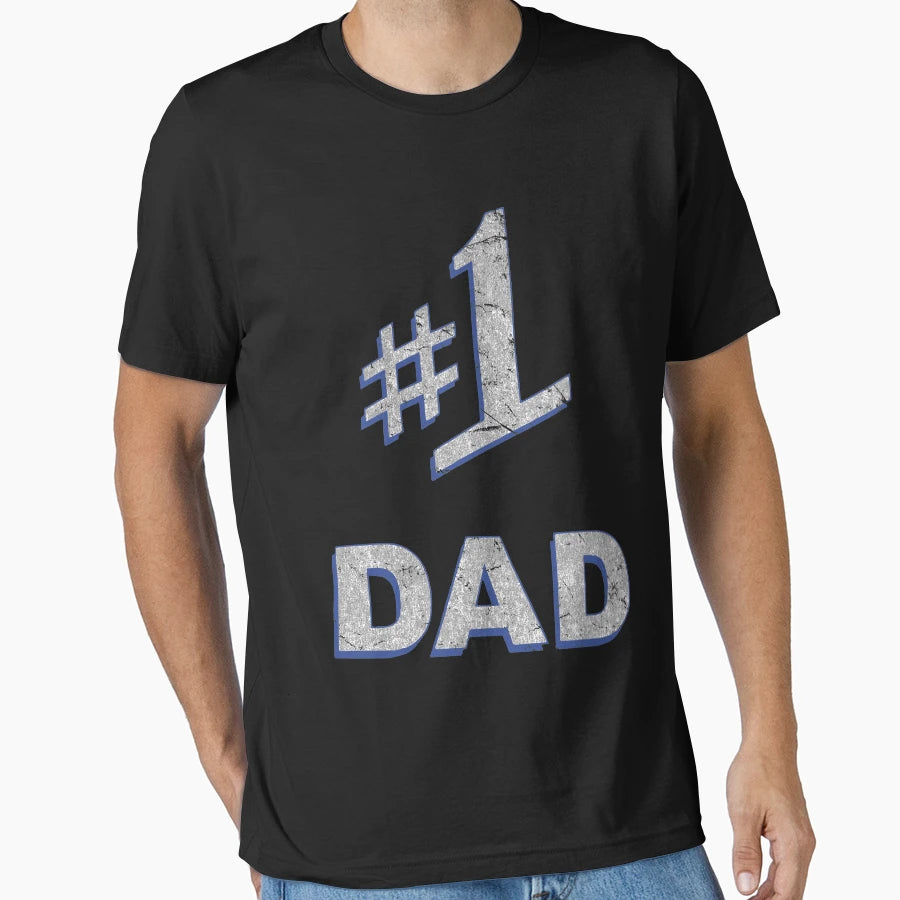 Number One 1 Dad T-Shirt - Custom Art Print for Adults - T-Shirt, Sweatshirt, Hoodie