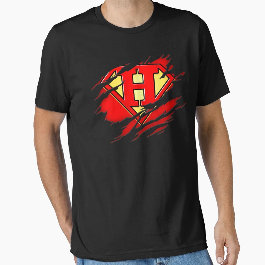 Letter H Super Hero Name Birthday T-Shirt - Fun Novelty Design Men Women - T-Shirt, Sweatshirt, Hoodie