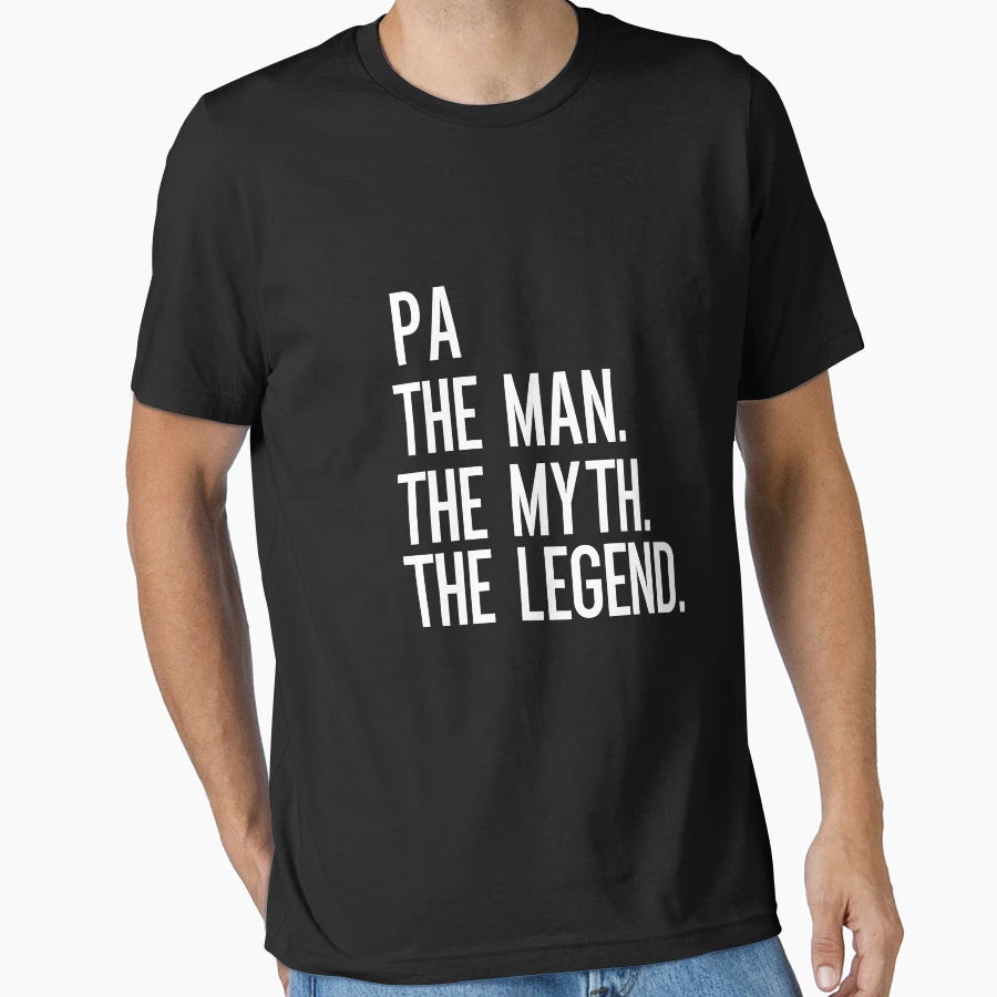 Pa Myth Legend Slim Fit T-Shirt - Minimalist Print Unisex - T-Shirt, Sweatshirt, Hoodie