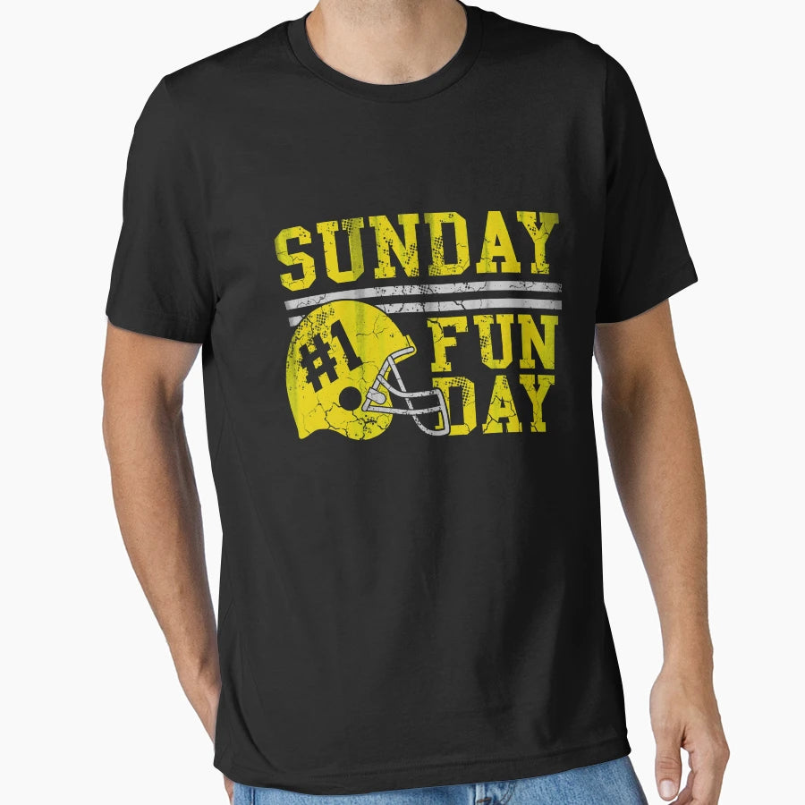 Sunday Funday Football Helmet T-Shirt - Novelty Apparel Unisex - T-Shirt, Sweatshirt, Hoodie