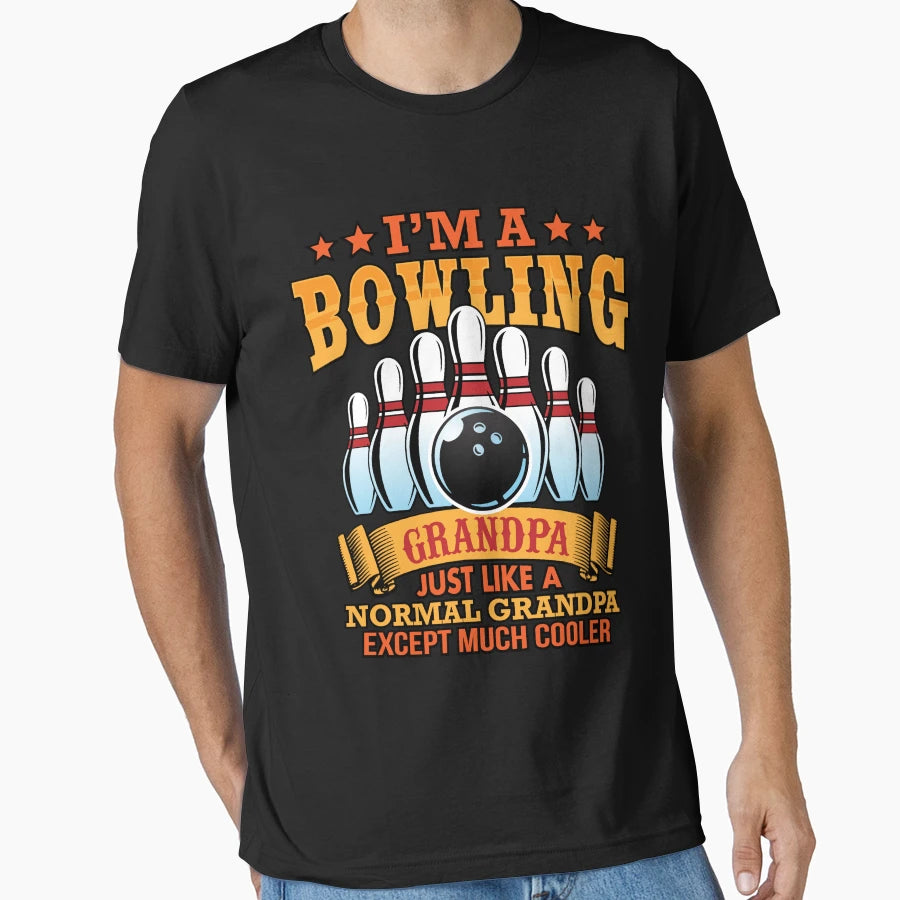 Mens Im Bowling Grandpa Just Like T-Shirt - Aesthetic Graphic for Adults - T-Shirt, Sweatshirt, Hoodie