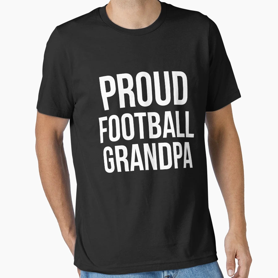 Football Grandpa Proud Football T-Shirt - Custom Art Print for Adults - T-Shirt, Sweatshirt, Hoodie