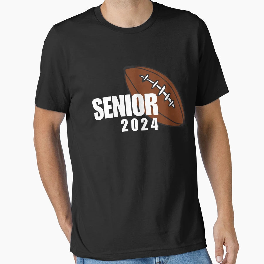 Senior 2024 Football T-Shirt - Casual Everyday Wear for Adults - T-Shirt, Sweatshirt, Hoodie