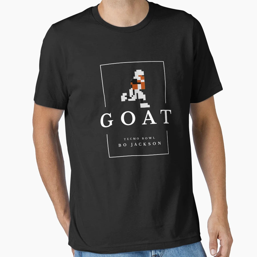 Goat Tecmo Bowl Bo Jackson T-Shirt - Casual Everyday Wear Men Women - T-Shirt, Sweatshirt, Hoodie