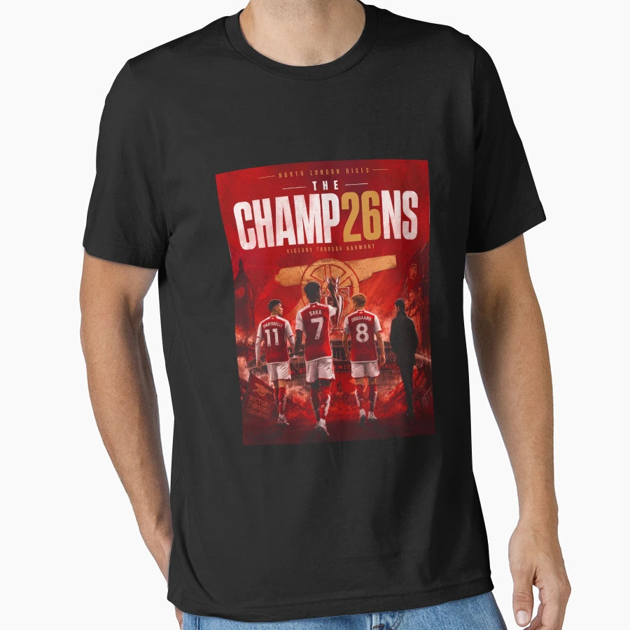 Arsenal Champions League Final 25 T-Shirt - Aesthetic Graphic for Adults - T-Shirt, Sweatshirt, Hoodie