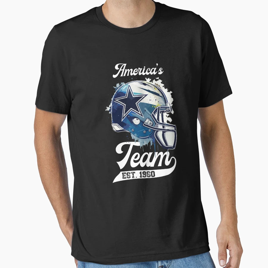 Cowboys Helmet Americas Team T-Shirt - Minimalist Print Unisex - T-Shirt, Sweatshirt, Hoodie
