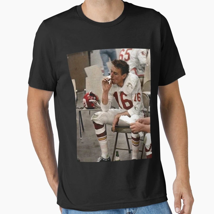 Len Dawson Cigarette Cloth T-Shirt - Casual Everyday Wear for Adults - T-Shirt, Sweatshirt, Hoodie