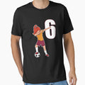 Awesome Soccer Player Number 6 T-Shirt - Custom Art Print for Adults - T-Shirt, Sweatshirt, Hoodie