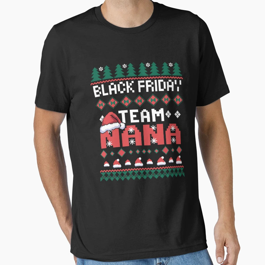 Black Friday Shopping Nana Family T-Shirt - Unique Graphic for Adults - T-Shirt, Sweatshirt, Hoodie